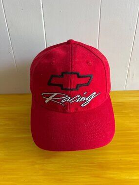 Vintage Chevrolet Racing Red NASCAR Adjustable Hat By DP Racing W3